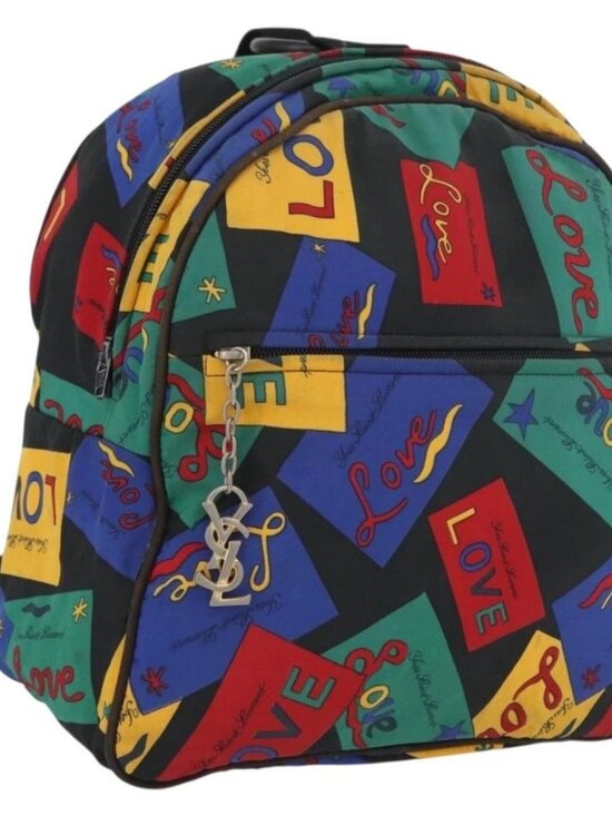 SAINT LAURENT Backpack Nylon Multicolor Gold main image 13